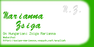 marianna zsiga business card